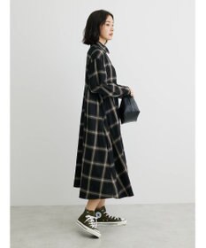 Green Parks ビエラチェックシャツワンピース