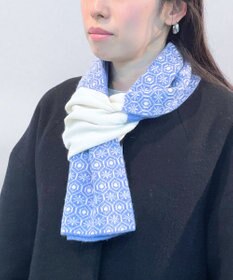 MOONBAT 【カシミヤ100%】両面使える ニットジャガードマフラー