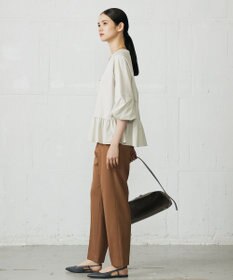 自由区 L クリアコットンポンチペプラム カットソー