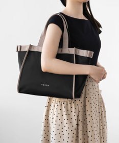 TOCCA 【A4サイズ対応・撥水】SIDE RIBBON BUCKET TOTE トートバッグ