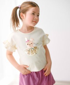 ANY KIDS 接触冷感 しろくま ミラクルスパンコール Tシャツ