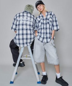 WEGO 【ユニセックス着用ITEM】グラフィックオンブレチェックシャツ（SS）