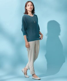 ANY 【洗濯機可能】ドライタッチニットプルオーバー