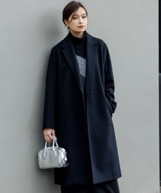 ICB ウールカシミヤメルトン チェスターコート ブラック