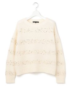 23区 【滝沢眞規子さん着用/一部店舗限定】スパングルボーダー ニット