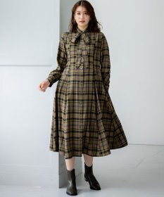 組曲 L シアーツイルチェック ワンピース