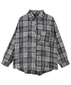 WEGO オーバーサイズチェックネルシャツ