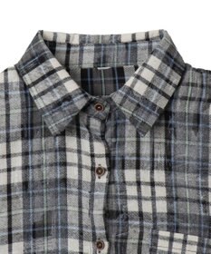 WEGO オーバーサイズチェックネルシャツ
