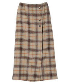 Green Parks シャギーチェックスカート