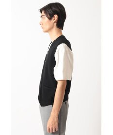 DAKS スーパーファインメリノ コンビネーションニットベスト