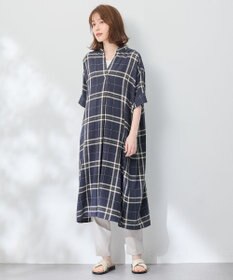 ANY L フレンチリネンシャツワンピース