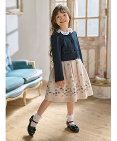 組曲 KIDS 【16-24㎝】レース付シルケット ショートソックス