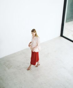 #Newans 【洗える】ダブルフリルヘムシアーシャツ