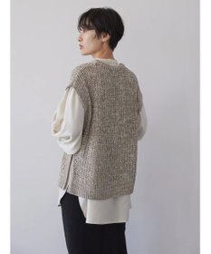 AMERICAN HOLIC ＳＥＴ　ボリュームスリーブシャツ＋ニットベスト