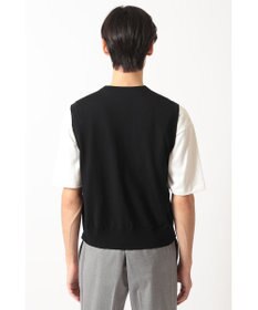 DAKS スーパーファインメリノ コンビネーションニットベスト