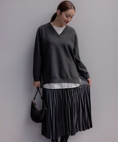 23区 L 【Lサイズ限定】ヴィスコースストレッチ Ｖネック ニット