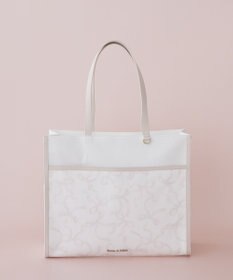 Maison de FLEUR リボンプリントスクエアトートバッグ