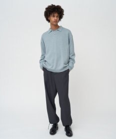 ATON BABY ALPACA LINEN | ジップアップポロセーター - UNISEX