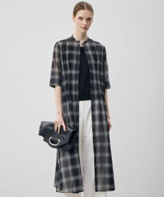 ICB L 【先行予約】ハイツイストシアーチェック シャツワンピース