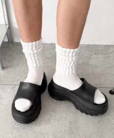 WEGO 厚底デザインラバーサンダル