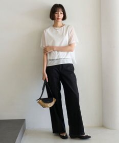 UNFILO 【UNFILO DENIM】撥水ストレッチ ワイドストレートデニム