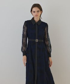 GRACE CONTINENTAL チュールコードレースワンピース