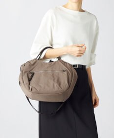 LA BAGAGERIE 【MONICA】サイドギャザー2WAYトートバッグ Mサイズ