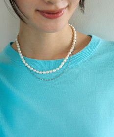 UNFILO パール・チェーンネックレス シルバー