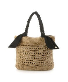 UNBILLION カシュカシュ cachecache / 下がりリボン柄編みトート カゴバッグ