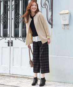 ANY SIS 【保温性あり/洗える】サーモ 2WAYストレッチ ワイドパンツ