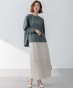 23区 【洗える】2WAYストレッチツイル ブラウス