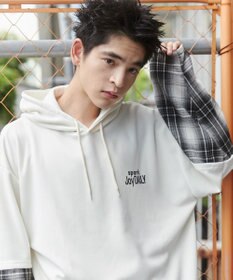 WEGO チェックレイヤードパーカー