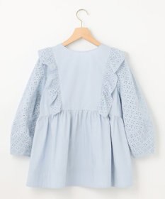 組曲 【WEB限定色あり】レースコンビシャーティング ブラウス