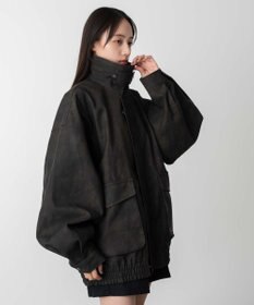 WEGO 【ユニセックス着用ITEM】エコレザー2WAYフライトジャケット