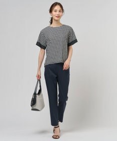 J.PRESS LADIES 【セットアップ対応・洗える・撥水】コットンFITTY テーパード パンツ
