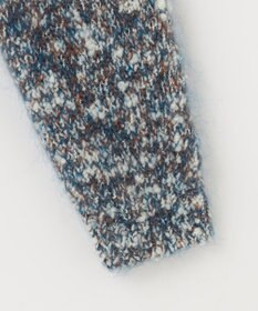 自由区 カラーミックスツイード クロップドニット