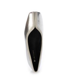 MODE ET JACOMO <carino>スクエアトゥ切り替えデザインフラットパンプス