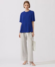 ICB 【UVカット・接触冷感・防シワ・洗える】エステルダブルクロス タックデザインプルオーバー