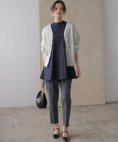 組曲 【加藤ローサさん着用 / 前後着用可】スパンコールヤーン カーディガン