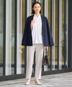 自由区 【洗える】テンセルリネンストレッチ テーラードジャケット