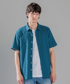 JOSEPH HOMME パターンジャガードストレッチ  /  レギュラーカラー半袖シャツ