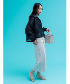 Te chichi 【遮熱】麻調ワイドクロップトパンツ