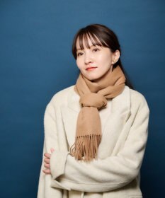 MOONBAT プラスムーンバット (+moonbat) カシミヤ100％無地マフラー 洗える 190㎝×30㎝