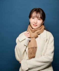 MOONBAT プラスムーンバット (+moonbat) カシミヤ100％無地マフラー 洗える 190㎝×30㎝