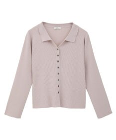 earth music&ecology 【接触冷感】襟付きニットカーディガン