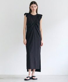 BEIGE， MALLOW / コットンタック バルーンスリーブドレス