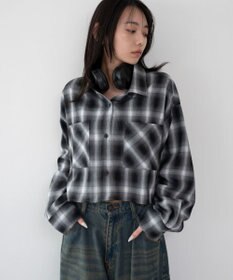 WEGO ショートチェックシャツ