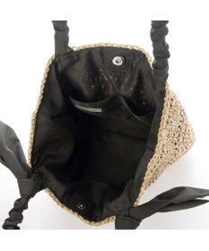 UNBILLION カシュカシュ cachecache / 下がりリボン柄編みトート カゴバッグ