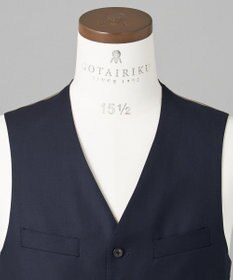 GOTAIRIKU シワになりにくい【御幸毛織/みゆきけおり】Superior160s 3ピーススーツ（ネイビー）