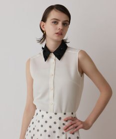 GRACE CONTINENTAL シアーメッシュノースリーブ